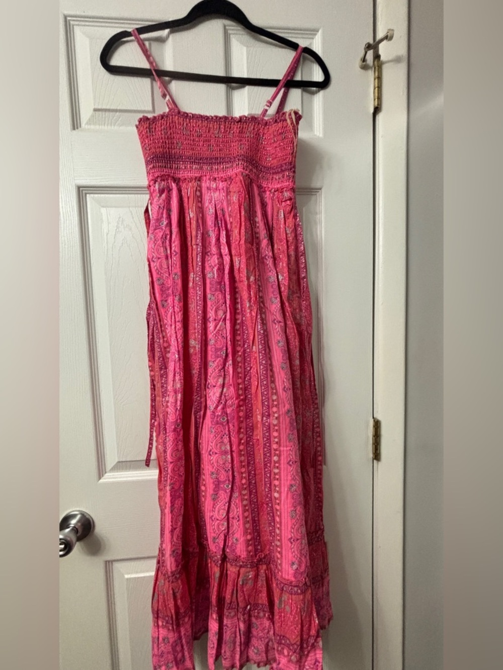 Justice Hot Pink Smocked Dress Top